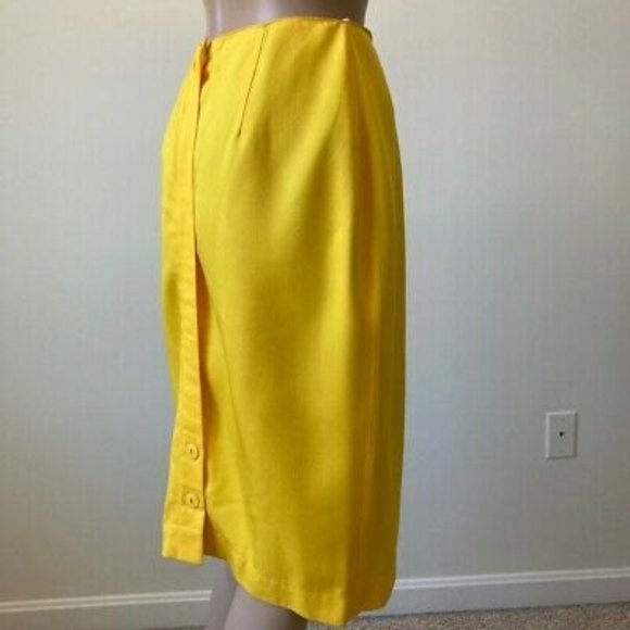 Vintage Jimmy Garcia Retro Skirt New York Women 4 Button Accent Pencil Straight - Picture 3 of 12
